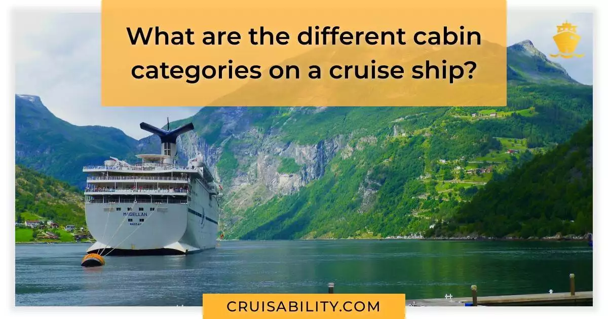 What are the different cabin categories on a cruise ship?
